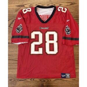 Vintage‎ Warrick Dunn #28 Tampa Bay Buccaneers Reversible Reebok Jersey Size 48